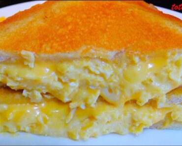 Breakfast Grilled Cheese with Soft Scrambled Eggs Recipe Breakfast Grilled Cheese with Soft Scrambled Eggs Recipe