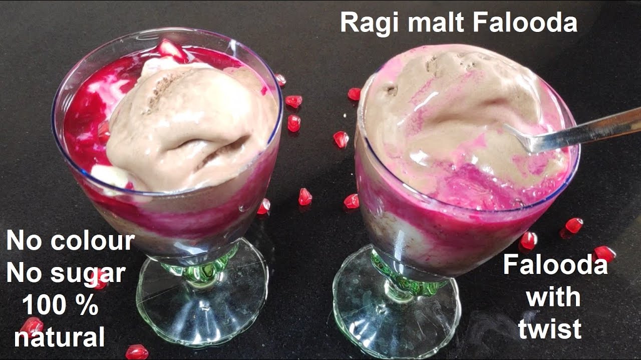 Falooda recipe | ragi malt falooda