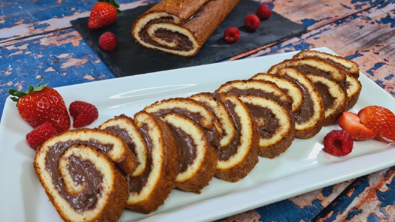 Easy swiss roll recipe , healthy and low calorie desserts