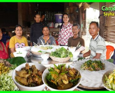 Amazing Curry Chicken Recipe! Lunch With Khmer Rice Noodle! Village