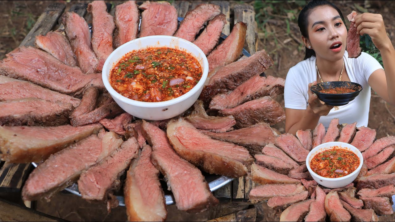 Cooking beef grilled with chili sauce recipe