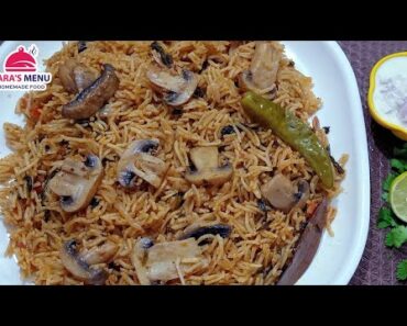 MUSHROOM BIRYANI | BIRYANI | MUSHROOM RECIPES
