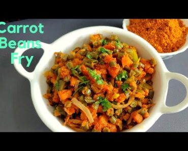 Carrot Beans Fry/All-in-one Spice powder/Lunch box recipes/how to make carrot