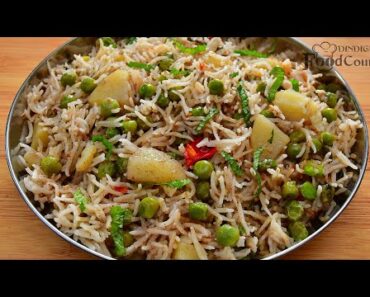 Simple & Tasty Lunch Recipe/ Aloo Matar Pulao/ Potato Peas