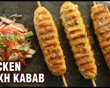 Homemade Chicken Seekh Kabab On Grill Homemade Chicken Seekh Kabab On Grill