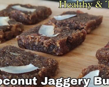 Coconut Jaggery Barfi in 15 mins – Healthy Sweet Coconut Jaggery Barfi in 15 mins – Healthy Sweet