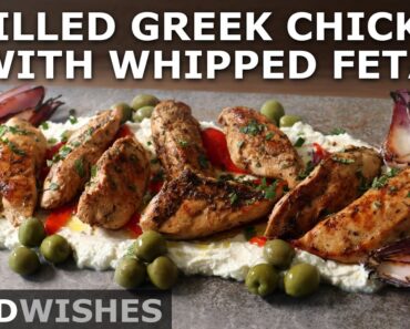 Grilled Greek Chicken Breasts with Whipped Feta